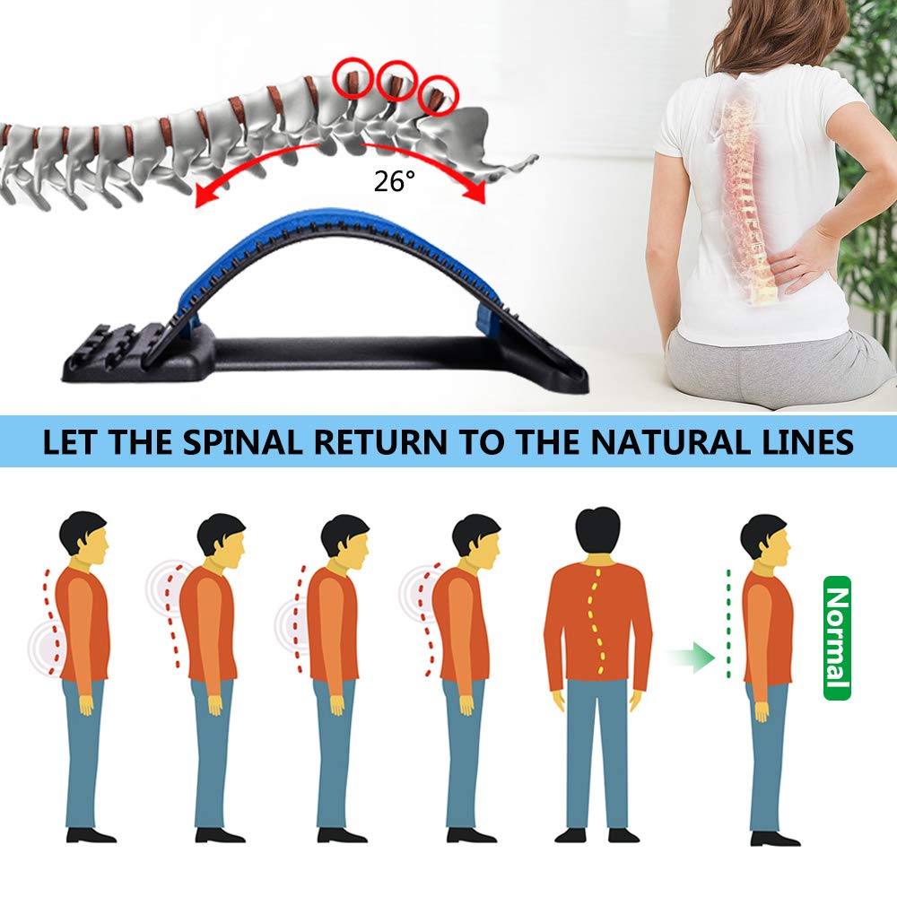 Back Massager Stretcher with Lumbar Support