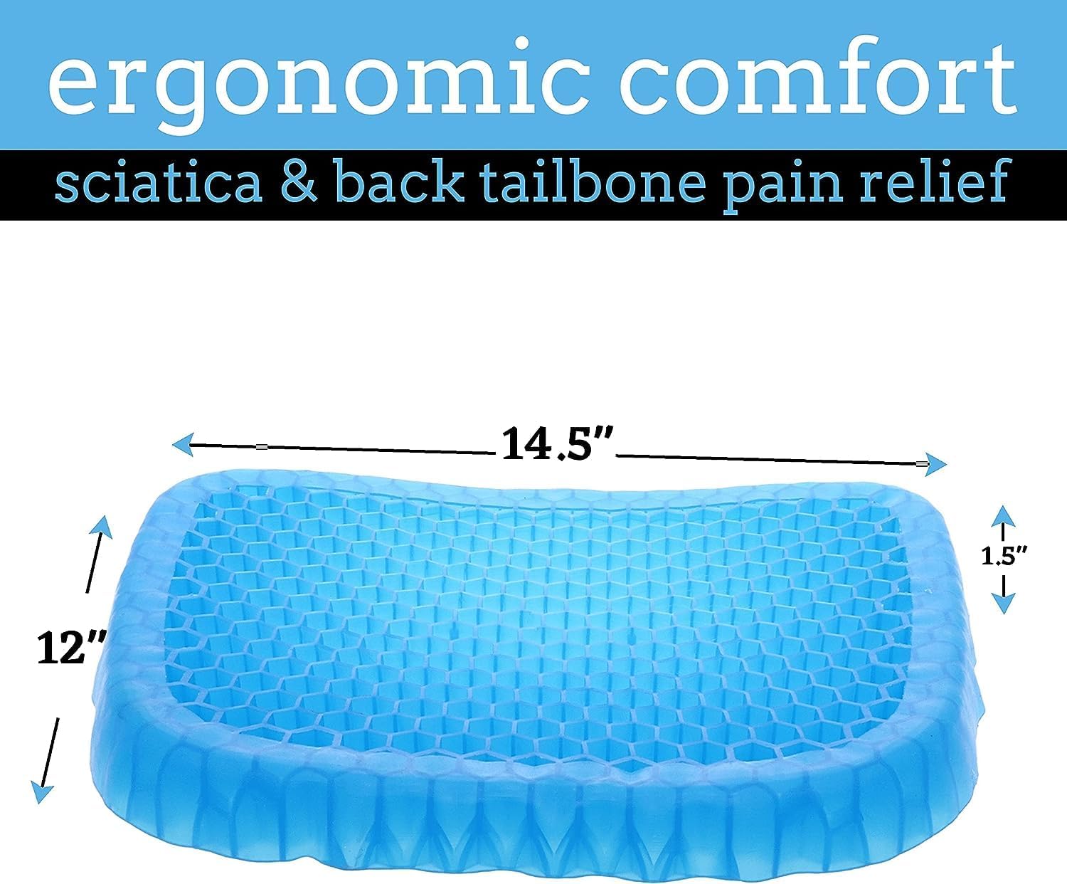 Blue Cushion Setter Flex Pillow – Gel Orthopedic Seat Cushion