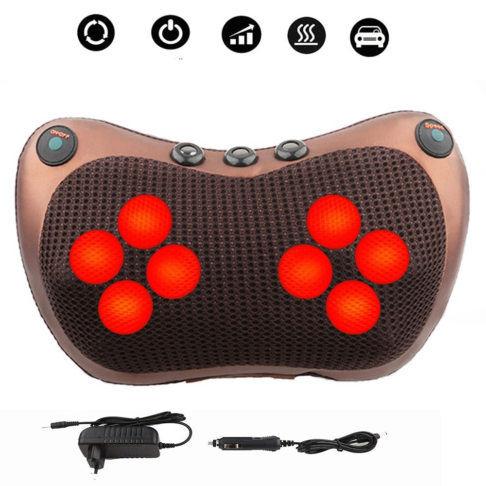 Head & Neck Massager Pillow for Home & Car